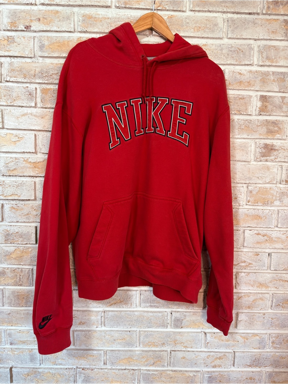 Nike Red Hooded Sweatshirt